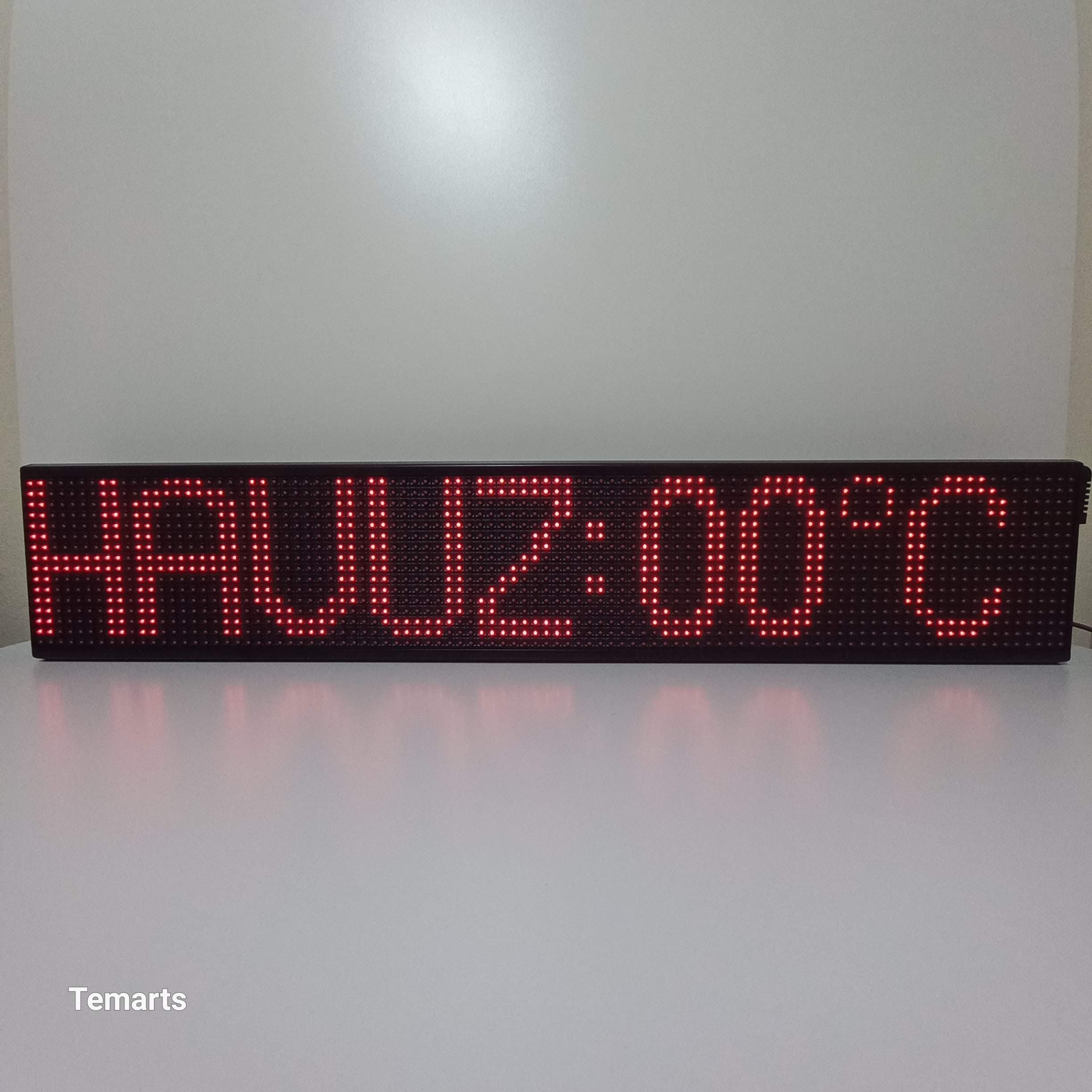 Temarts Led Havuz Saat 16x96